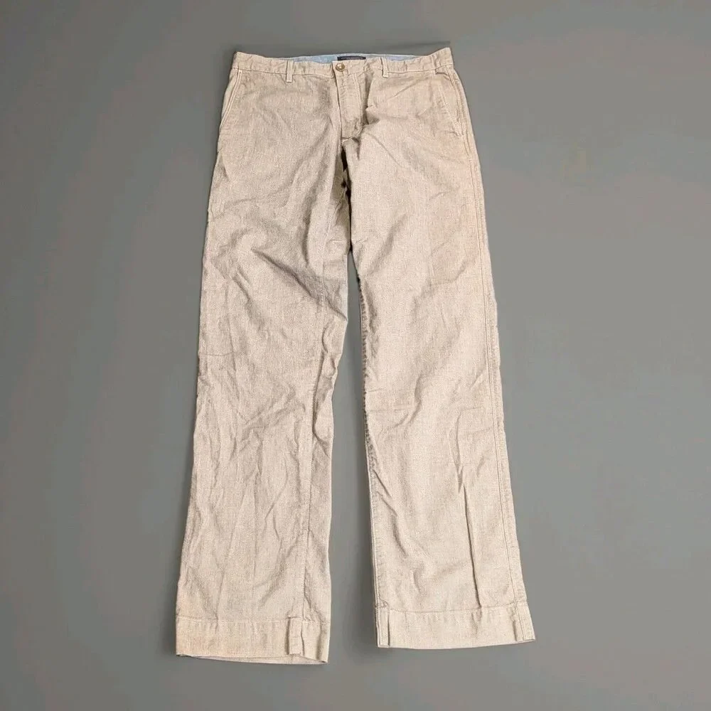 Banana Republic Straight Fit Shark Brown Traveler Pants 32/34